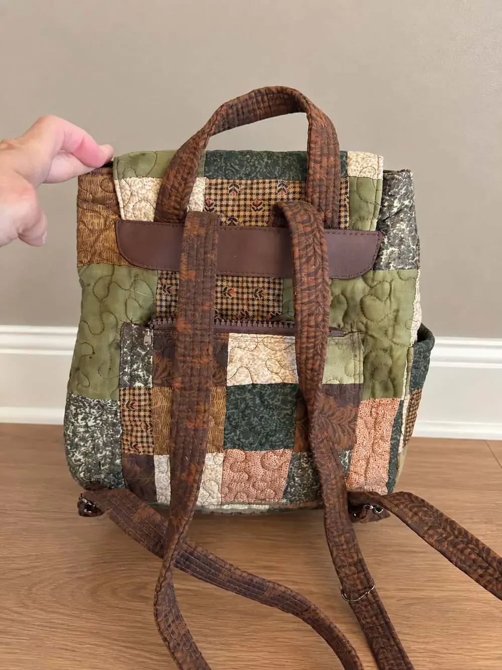 Donna Sharp Patchwork Quilted Backpack And Wallet Set